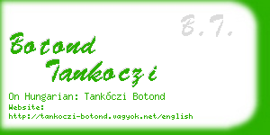 botond tankoczi business card